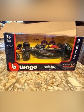 Burago Oracle Red Bull Racing Black & Yellow Formula Car Toy